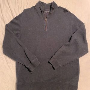 Roundtree & Yorke Navy blue Heavy Quarter-Zip